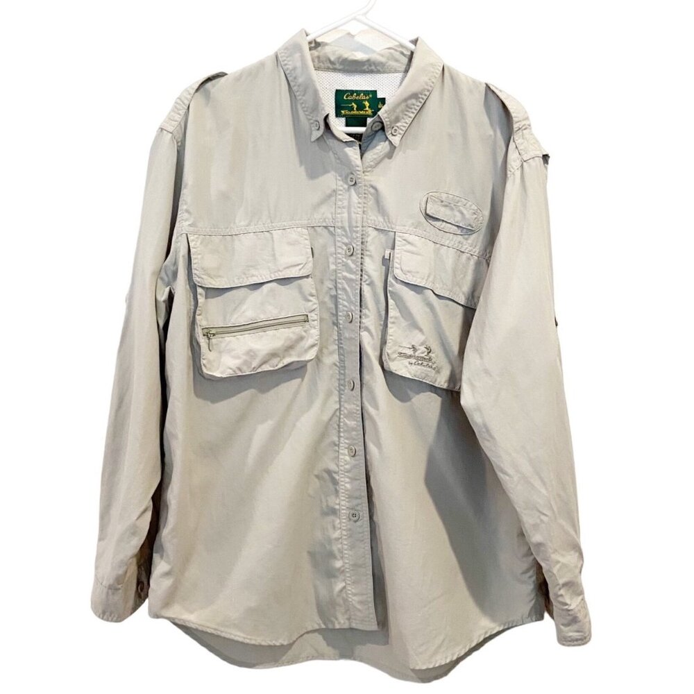 Cabela's GuideWear UPF 50+ Vented Fishing Shirt Size Large